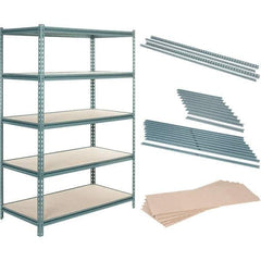 Value Collection - 48" Wide, 36 High, Open Shelving Accessory/Component - Particle Board, Use with Boltless Storage Rack - Exact Industrial Supply