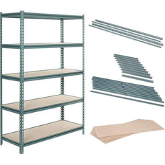 Value Collection - 48" Wide, 36 High, Open Shelving Accessory/Component - Particle Board, Use with Boltless Storage Rack - Exact Industrial Supply