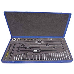 Greenfield Threading - Tap & Die Sets Minimum Tap Thread Size (Inch): #4-40 Maximum Tap Thread Size (Inch): 5/16-18 - Exact Industrial Supply