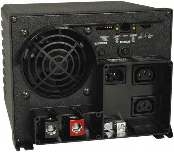 Tripp-Lite - Hardwire Connection, 12 VDC Input, 230 Output, 1,500 Peak Wattage, Surface Mount Power Inverter - 8-3/4" Wide x 7" Deep x 7" High, 750 Watt Continuous Output Power, Fan Cooled - Exact Industrial Supply