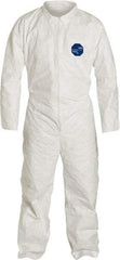 Dupont - Size 4XL Film Laminate General Purpose Coveralls - Zipper Closure - Exact Industrial Supply