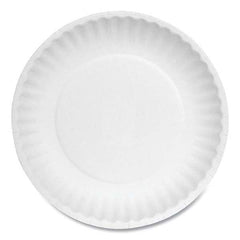 AJM Packaging Corporation - Paper Plates, 6" Diam, White, Bulk Pack, 1000/Carton - Exact Industrial Supply