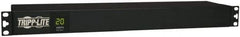 Tripp-Lite - 12 Outlets, 120 VAC20 Amps, 15' Cord, Power Outlet Strip - Rack Mount, 5-15/20R NEMA Configuration, 19" Strip - Exact Industrial Supply