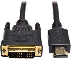 Tripp-Lite - 6' Long, DVI Male; HDMI Male Computer Cable - Black, Male x Male - Exact Industrial Supply