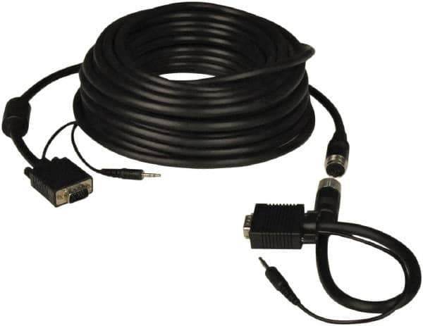 Tripp-Lite - 50' Long, VGA, HD15 Computer Cable - Black, Male x Male - Exact Industrial Supply