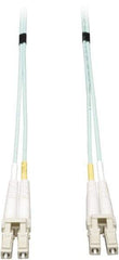 Tripp-Lite - 6' Long, LC/LC Head, Multimode Fiber Optic Cable - Aqua, Use with LAN - Exact Industrial Supply