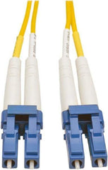 Tripp-Lite - 3' Long, LC/LC Head, Singlemode Fiber Optic Cable - Yellow, Use with LAN - Exact Industrial Supply
