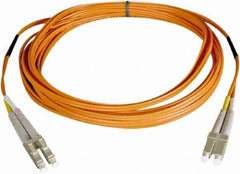 Tripp-Lite - 10' Long, LC/LC Head, Multimode Fiber Optic Cable - Aqua, Use with LAN - Exact Industrial Supply