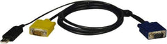 Tripp-Lite - 6' Long, HD15, HD15/USB A Computer Cable - Black, Male x Male x Male - Exact Industrial Supply