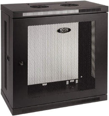 Tripp-Lite - 23.62" Overall Width x 12" Rack Height x 13" Overall Depth Data Cable Enclosure - 200 Lb Capacity, Black - Exact Industrial Supply
