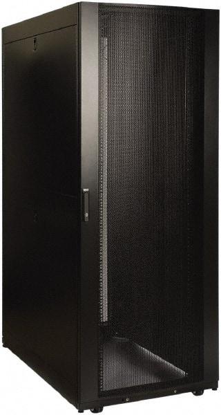 Tripp-Lite - 29.53" Overall Width x 45" Rack Height x 50.89" Overall Depth Data Cable Enclosure - 3,000 Lb Capacity, Black - Exact Industrial Supply