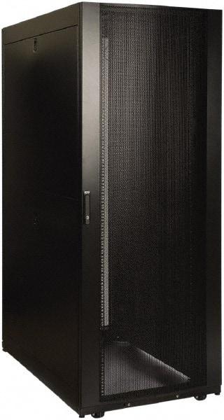 Tripp-Lite - 23.63" Overall Width x 42" Rack Height x 50.89" Overall Depth Data Cable Enclosure - 3,000 Lb Capacity, Black - Exact Industrial Supply