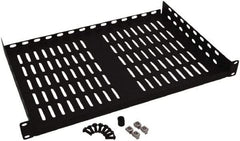 Tripp-Lite - 19" Overall Width x 1" Rack Height x 12" Overall Depth Data Cable Enclosure - 40 Lb Capacity, Black - Exact Industrial Supply