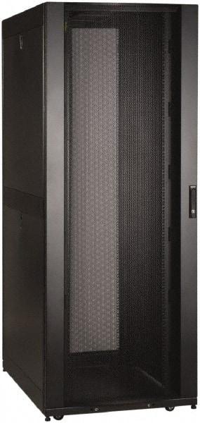 Tripp-Lite - 29.53" Overall Width x 42" Rack Height x 43" Overall Depth Data Cable Enclosure - 3,000 Lb Capacity, Black - Exact Industrial Supply