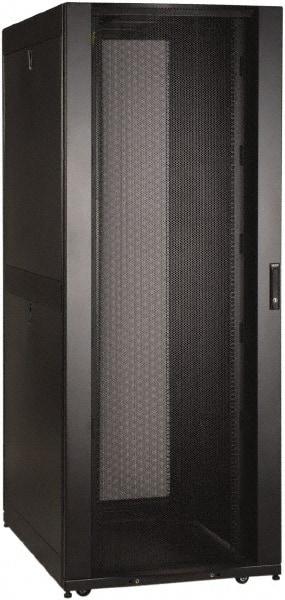 Tripp-Lite - 29.53" Overall Width x 42" Rack Height x 43" Overall Depth Data Cable Enclosure - 3,000 Lb Capacity, Black - Exact Industrial Supply