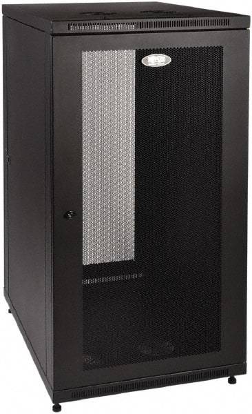 Tripp-Lite - 24.2" Overall Width x 24" Rack Height x 34.06" Overall Depth Data Cable Enclosure - 3,000 Lb Capacity, Black - Exact Industrial Supply