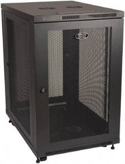 Tripp-Lite - 23.62" Overall Width x 18" Rack Height x 33-1/2" Overall Depth Data Cable Enclosure - 3,000 Lb Capacity, Black - Exact Industrial Supply