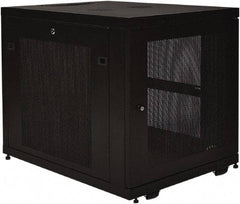 Tripp-Lite - 23.6" Overall Width x 12" Rack Height x 33-1/2" Overall Depth Data Cable Enclosure - 3,000 Lb Capacity, Black - Exact Industrial Supply