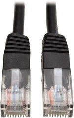 Tripp-Lite - Cat5e, 24 AWG, 8 Wires, 550 MHz, Unshielded Network & Ethernet Cable - Black, PVC, 50' OAL - Exact Industrial Supply