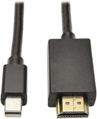 Tripp-Lite - Cable Adapter - HDMI Male Connector, Black, Use with Cabling and Video Applications - Exact Industrial Supply