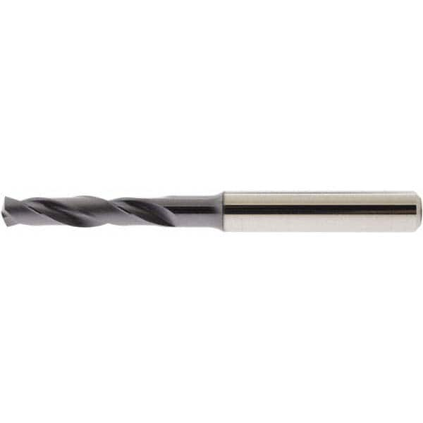 Accupro - 3/8" 140° Spiral Flute Solid Carbide Screw Machine Drill Bit - Exact Industrial Supply