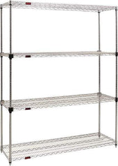 Eagle MHC - 4 Shelf Eagle MHC Wire Shelving - Starter Unit - 36" Wide x 18" Deep x 74" High, - Exact Industrial Supply