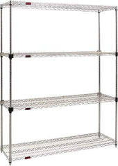 Eagle MHC - 4 Shelf Eagle MHC Wire Shelving - Starter Unit - 36" Wide x 18" Deep x 74" High, - Exact Industrial Supply