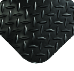 Diamond-Plate SpongeCote 5' x 75' Black Work Mat - Exact Industrial Supply
