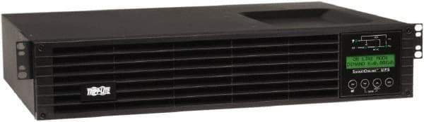 Tripp-Lite - 15 Amp, 1,000 VA, Tower & Rack Mount Online Backup Uninterruptible Power Supply - Backup 4.8 min with Full Load & 14 min with Half Load, 120 VAC Input & Output, 900 Watt Output, 1 Phases, 6 Outlets - Exact Industrial Supply