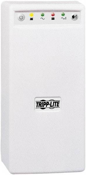 Tripp-Lite - 15 Amp, 350 VA, Tower Mount Line Interactive Backup Uninterruptible Power Supply - Backup 18 min with Full Load & 46 min with Half Load, 120 VAC Input & Output, 225 Watt Output, 1 Phases, 4 Outlets - Exact Industrial Supply