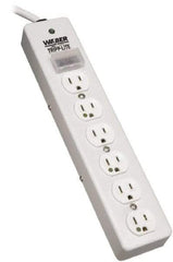 Tripp-Lite - 6 Outlets, 120 VAC15 Amps, 10' Cord, Power Outlet Strip - Floor, Keyhole Mount, 5-15 NEMA Configuration, 2-1/2" Strip - Exact Industrial Supply