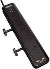 Tripp-Lite - 6 Outlets, 120 VAC15 Amps, 6' Cord, Power Outlet Strip - Floor, Keyhole Mount, 5-15 NEMA Configuration, 2-1/2" Strip - Exact Industrial Supply