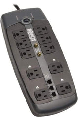 Tripp-Lite - 10 Outlets, 120 VAC15 Amps, 8' Cord, Power Outlet Strip - Floor, Keyhole Mount, 5-15 NEMA Configuration, 1.8" Strip - Exact Industrial Supply