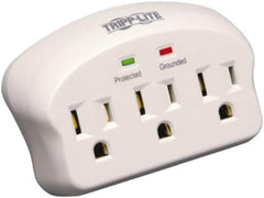 Tripp-Lite - 3 Outlets, 120 VAC15 Amps, Power Outlet Strip - Floor, Keyhole Mount, 5-15 NEMA Configuration, 2.1" Strip - Exact Industrial Supply
