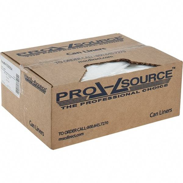 PRO-SOURCE - 24 Gal Capacity, Clear, Linear Low-Denstiy Polyethylene (LLDPE), Hazardous Waste Bag - 4 mil Thick x 18" Wide x 30" High, Flat Pack - Exact Industrial Supply