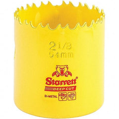 Starrett - 2-1/8" Diam, 2" Cutting Depth, Hole Saw - High Speed Steel Saw, Toothed Edge - Exact Industrial Supply