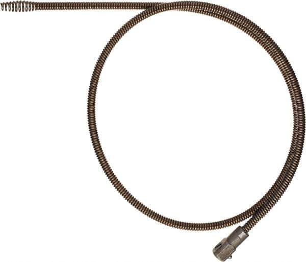 Milwaukee Tool - 0.3333" x 4' Drain Cleaning Machine Cable - Bulb Auger, 2" to 4" Pipe, Use with Milwaukee Urinal Augers - Exact Industrial Supply