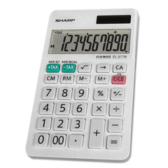 Victor - Calculators; Type: Handheld ; Type of Power: Battery; Solar ; Display Type: 10-Digit LCD ; Color: White ; Display Size: 16mm ; Width (Decimal Inch): 2.8100 - Exact Industrial Supply