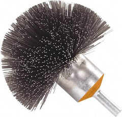 WALTER Surface Technologies - 1-1/2" Brush Diam, Crimped, End Brush - 1/4" Diam Shank, 1-1/2" Pilot Diam, 20,000 Max RPM - Exact Industrial Supply