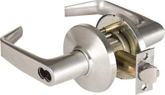 Stanley - Grade 1 Classroom Lever Lockset - 2-3/4" Back Set, Zinc, Satin Chrome Finish - Exact Industrial Supply