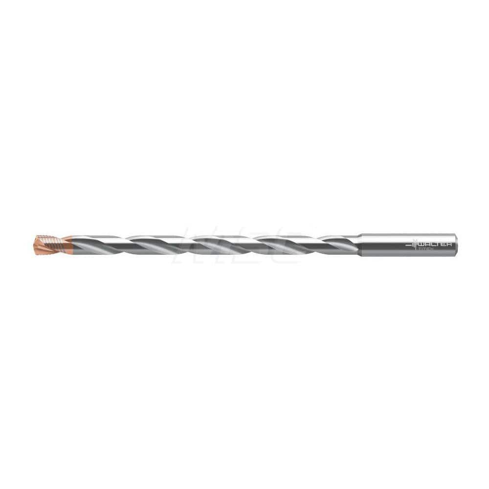 Extra Length Drill Bit: 0.3071″ Dia, 140 °, Solid Carbide TiAlN Finish, 4.331″ Flute Length, 5.827″ OAL, Spiral Flute, Straight-Cylindrical Shank, Series DC170