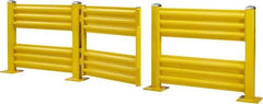 Steel King - Steel Self Closing Rail Safety Gate - Fits 48" Clear Opening, 43-3/4" Wide x 39" Door Height, 100 Lb, Safety Yellow - Exact Industrial Supply