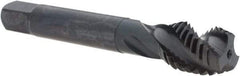 Emuge - 5/8-11 UNC 3 Flute 2B Modified Bottoming Spiral Flute Tap - Cobalt, Oxide Finish, 3-13/16" OAL, Right Hand Flute, Right Hand Thread, Series Enorm - Exact Industrial Supply
