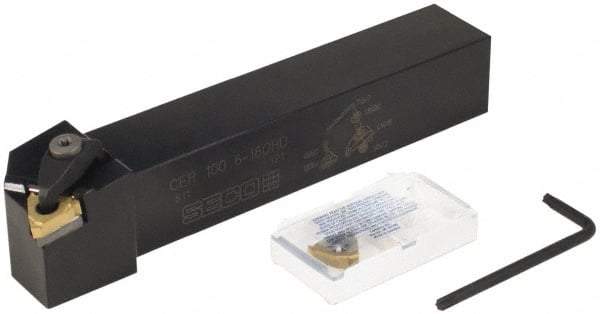 Seco - External Thread, 3/4" Shank Width Indexable Threading Toolholder - 16ER Insert Compatibility - Exact Industrial Supply