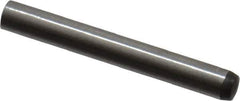 Made in USA - 2mm Diam x 16mm Pin Length 416 Stainless Steel Precision Dowel Pin - C 36-42 Hardness, 1 Beveled & 1 Rounded End - Exact Industrial Supply