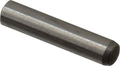 Made in USA - 2.5mm Diam x 12.5mm Pin Length 416 Stainless Steel Precision Dowel Pin - C 36-42 Hardness, 1 Beveled & 1 Rounded End - Exact Industrial Supply