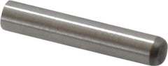 Made in USA - 2.5mm Diam x 14mm Pin Length 416 Stainless Steel Precision Dowel Pin - C 36-42 Hardness, 1 Beveled & 1 Rounded End - Exact Industrial Supply