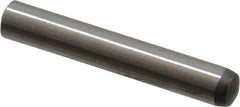 Made in USA - 2.5mm Diam x 16mm Pin Length 416 Stainless Steel Precision Dowel Pin - C 36-42 Hardness, 1 Beveled & 1 Rounded End - Exact Industrial Supply