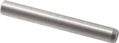 Made in USA - 2.5mm Diam x 20mm Pin Length 416 Stainless Steel Precision Dowel Pin - C 36-42 Hardness, 1 Beveled & 1 Rounded End - Exact Industrial Supply