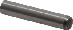 Made in USA - 3mm Diam x 16mm Pin Length 416 Stainless Steel Precision Dowel Pin - C 36-42 Hardness, 1 Beveled & 1 Rounded End - Exact Industrial Supply